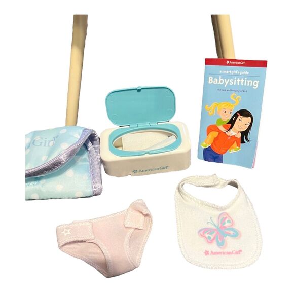 NEW American Girl Little Bitty Baby DOLL + HIGHCHAIR Diaper Clothes & Care Set - Picture 12 of 15